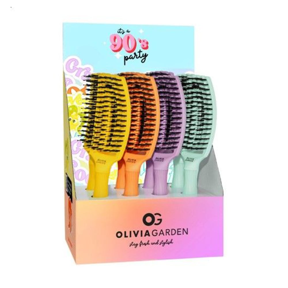 Набір щіток для волосся Olivia Garden Finger Brush 90's Party, 8 шт